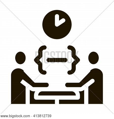 Lengthy Discussion Of The Problem Glyph Icon Vector. Lengthy Discussion Of The Problem Sign. Isolate