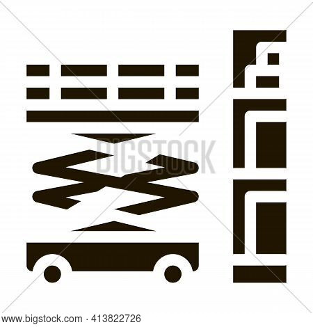 Weight Lifting Machine Glyph Icon Vector. Weight Lifting Machine Sign. Isolated Symbol Illustration