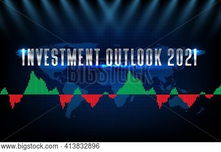 Abstract Backgroud Of Stock Market Investment Outlook 2021 And Macd Oscillator