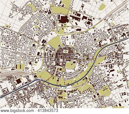 Map Of The City Of Timisoara, Romania