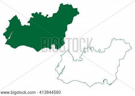 Anand District (gujarat State, Republic Of India) Map Vector Illustration, Scribble Sketch Anand Map