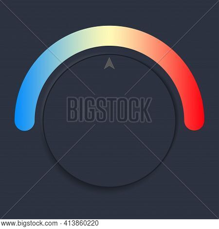 Thermostat Icon. Gradient From Cold To Hot. Climate Control Regulator. Workflow Temperature Control 