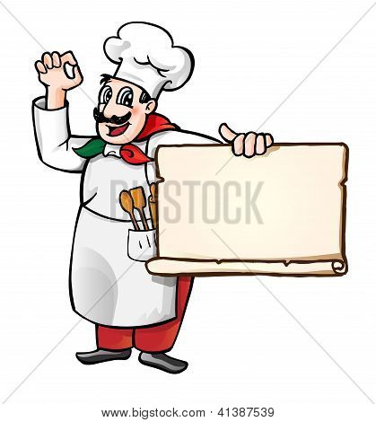 szef kuchni z menu