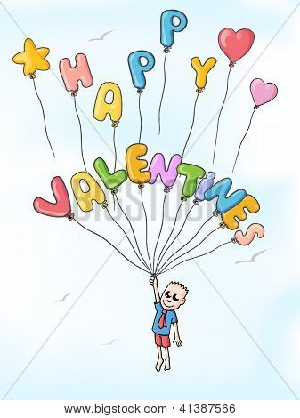 szczęśliwy Walentynki balony