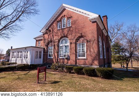 Gettysburg, Pennsylvania, Usa March 14, 2021 The Rectory Building On The Campus Of The United Luther