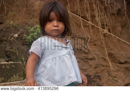 Indigenous And Afrodescendent People Living Together In The Same Village In The Darien Province, In