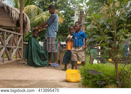 Darien Province, Panama. 07-18-2019. An Afro Descendent From The Darien Province, In Panama, Central