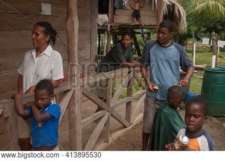 Darien Province, Panama. 07-18-2019. An Afro Descendent From The Darien Province, In Panama, Central