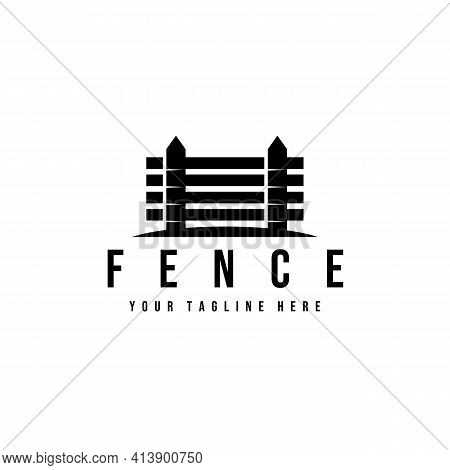 Fence Logo Vintage Vector Illustration Design Abstract Isolated