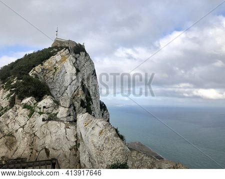 Gibraltar - December 28, 2019: The Rock Of Gibraltar, Also Known As The Jabel-al-tariq