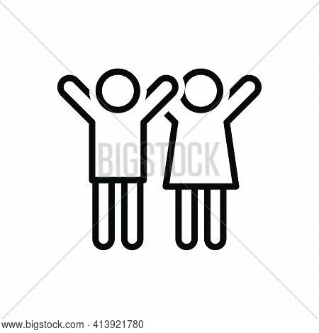 Black Line Icon For Youth Juvenility Teens Guy Teenager Youngster Juvenile Fellow