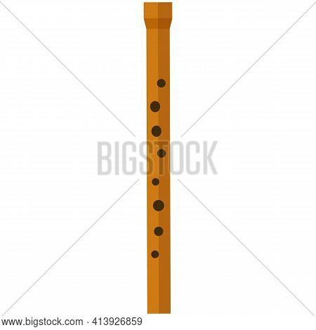 Reedpipe Flute Music Instrument Vector Isolated On White