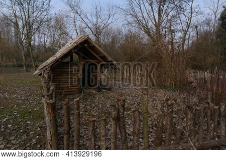 Reconstruction Of A Prehistoric Village In Veneto