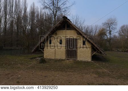 Reconstruction Of A Prehistoric Village In Veneto