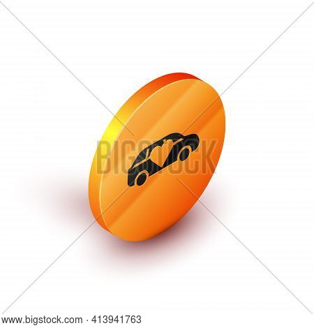 Isometric Luxury Limousine Car Icon Isolated On White Background. For World Premiere Celebrities And
