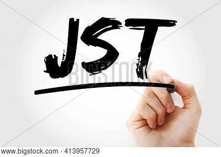 Jst - Joint Supervisory Team Acronym With Marker, Concept Background