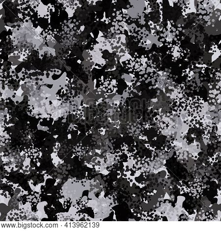 Military And Hunting Camouflage Dark Flecktarn Seamless Pattern