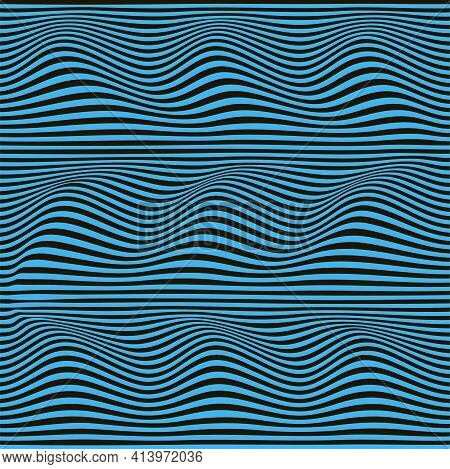 Optical Illusion. Hallucination.illustration Twisted . Abstract Background Of Stripes. Vector.
