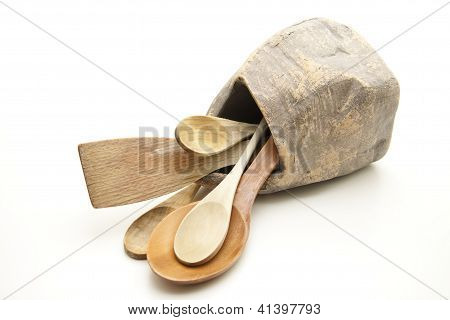 Různé dřevěné lžíce