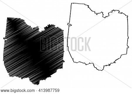 Bedford County, State Of Tennessee (u.s. County, United States Of America, Usa, U.s., Us) Map Vector