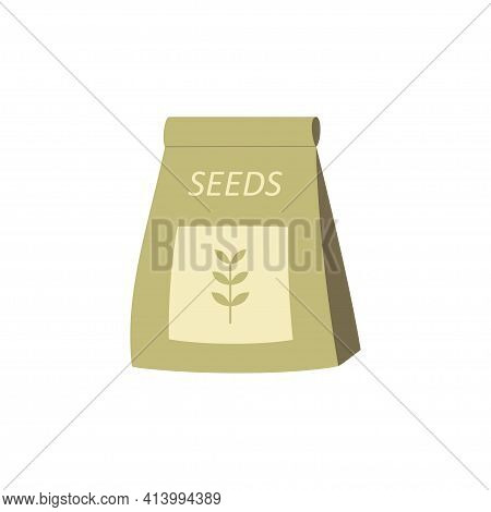 Seeds For Planting, Gardening Supplies, Vector Illustration, Colorful Cartoon Clipart Isolated On Wh