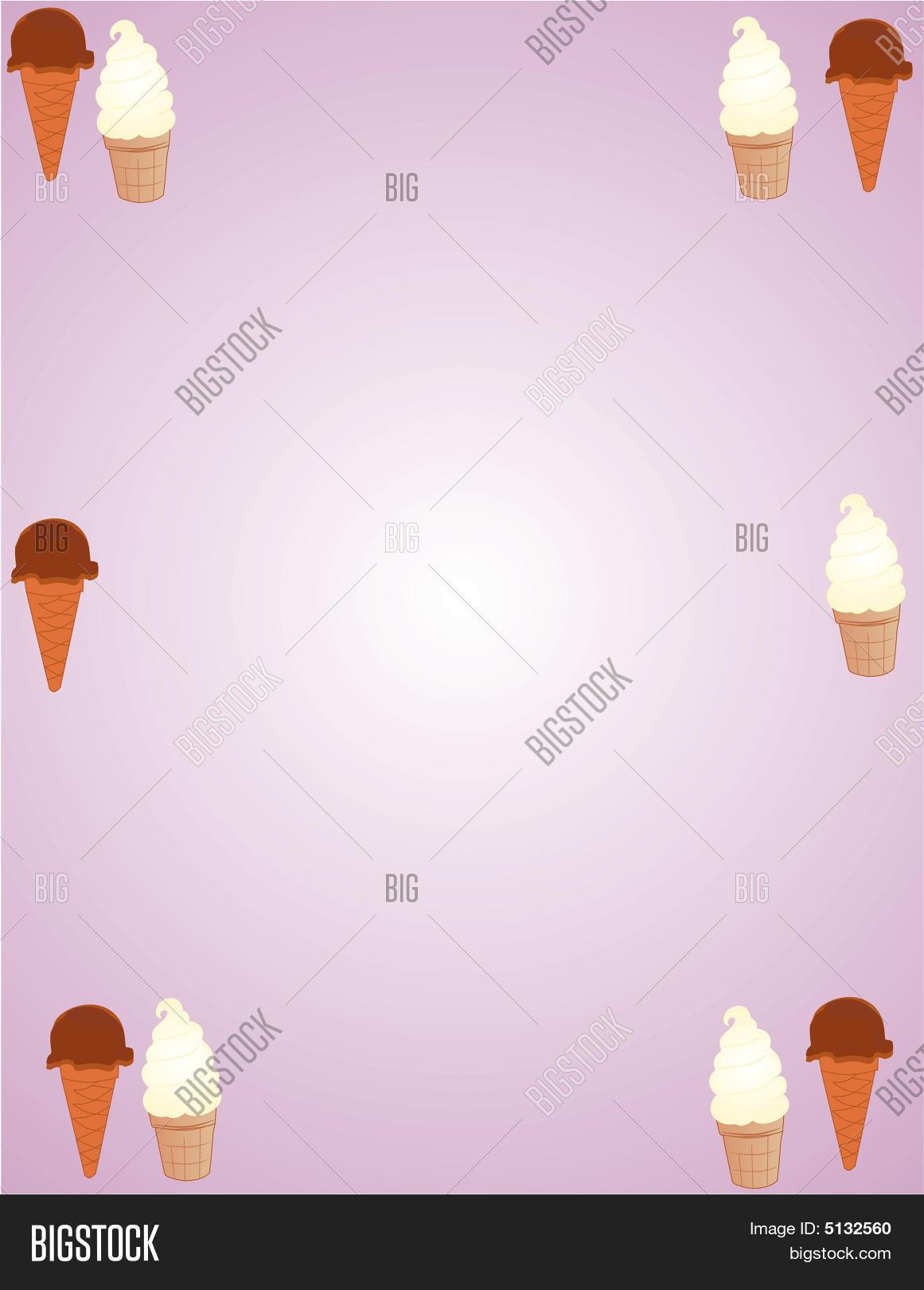 Ice Cream Border Vector & Photo (Free Trial) Bigstock