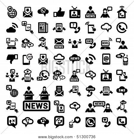 big communication icons set
