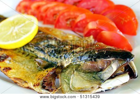 Fried Fish On A Plate.