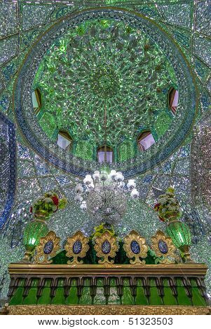 Mirrored Interior Of Ali Ibn Hamza Shrine In Shiraz, Iran
