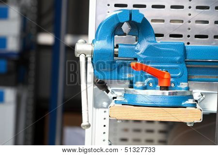 Blue New Mechanical Vice Tool Grip Vise Clamp