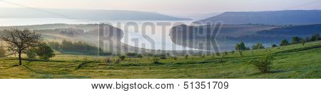 Bakota Morning Spring Panorama (ukraine)