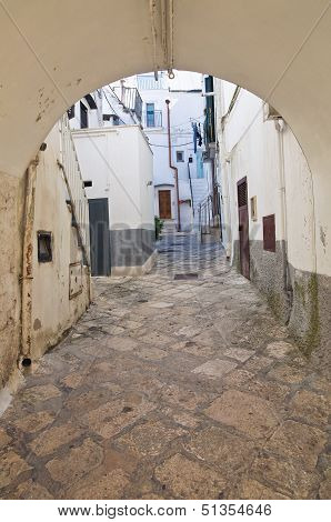 Alleyway of Noci. Puglia,  Italy.