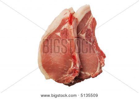 Braciola di maiale crudo