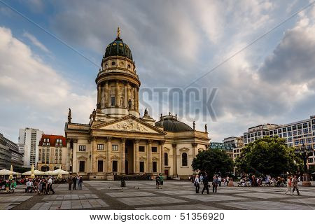 German Cathedral On Gendarmenmarkt Square In Berlin, Germany