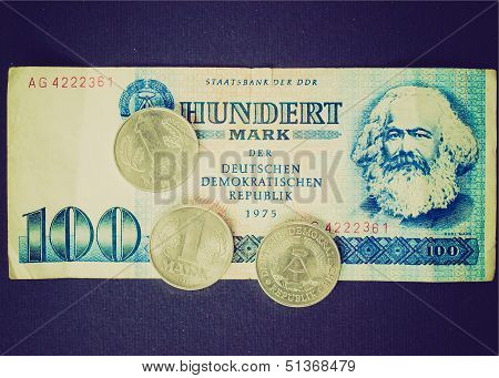 Retro Look Ddr Banknote