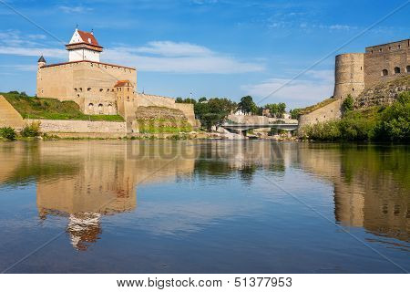 Narva River. Estonian-russian Border, Europe