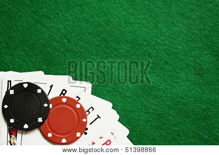 Poker Chips And Cards