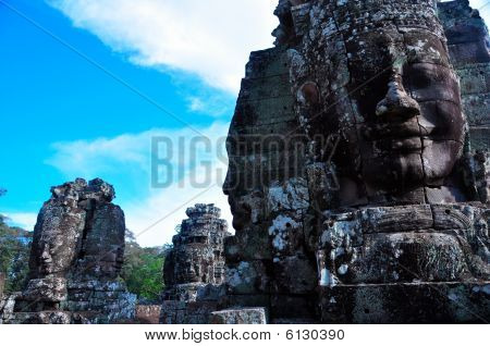 Faces at Bayon Angkor Thom Siem Reap Cambodia