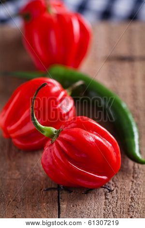 Red And Green Chili Peppers