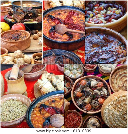 collage of traditional macedonian food