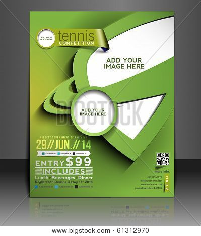 Tennis Competition Flyer Design