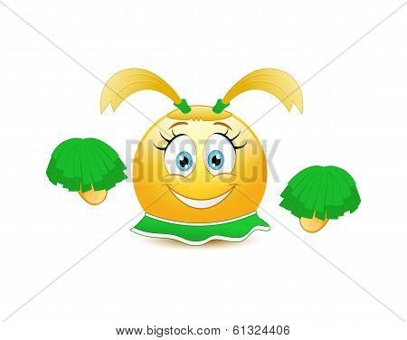 Cheerleader emoticon