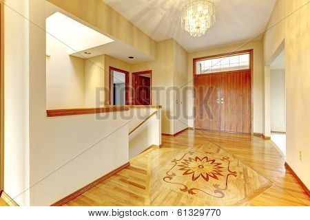 Entrance Hallway With A Desinged Floor