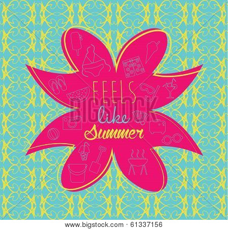 Feels like summer vector illustration