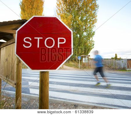 Stop Pedestrian Crossing