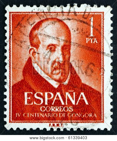 Postage Stamp Spain 1961 Louis De Argote Y Gongora, Poet