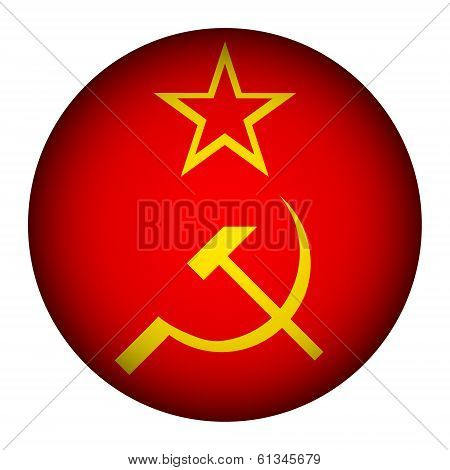 Ussr Flag Button.