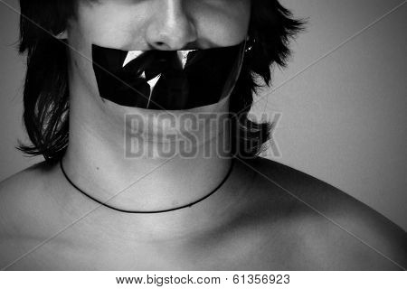tape over mouth