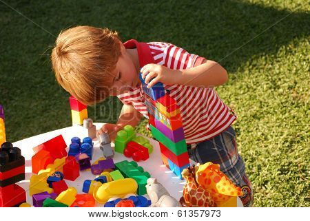 Boy with blocks