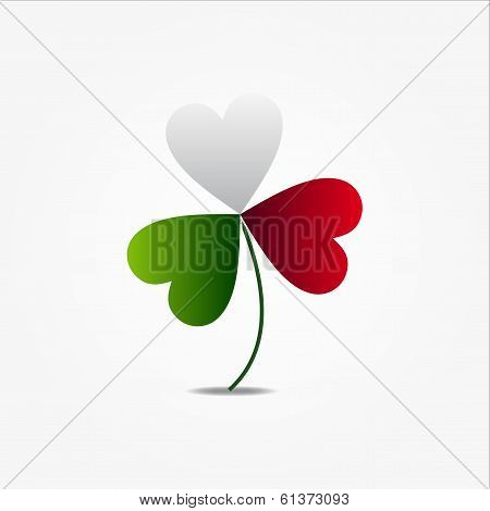 Graphic design with Italian flag